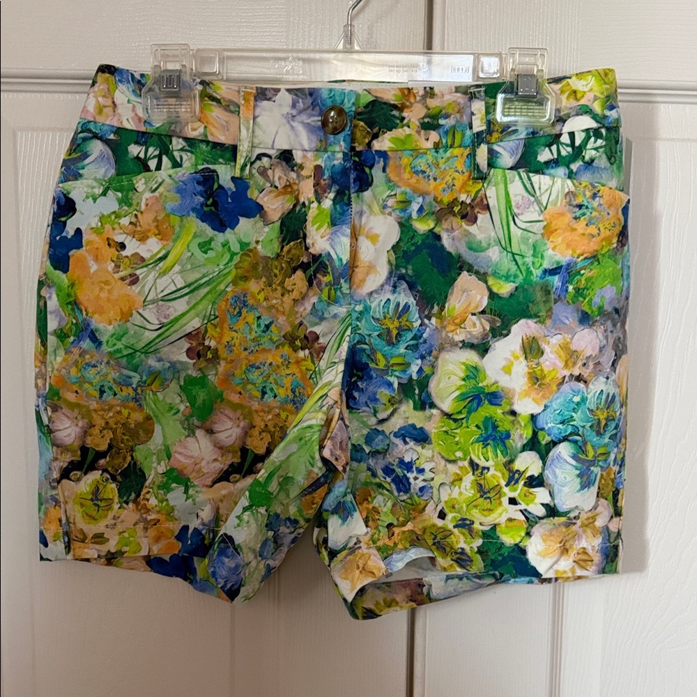 Lands' End Multicolor Floral Print Shorts